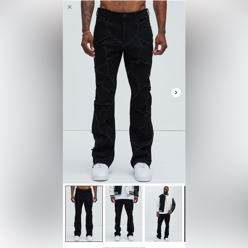 Black Relaxed Fit Jeans with Straight Leg